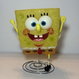 Early 2000s Spongebob Squarepants EVA Lamp Base Only Running Bob Nickelodeon Fun